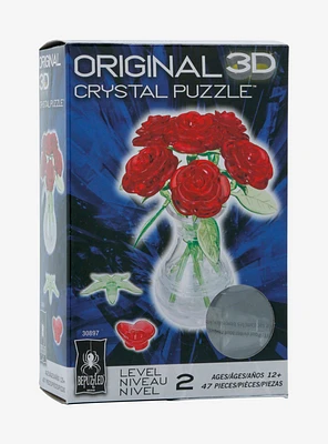 Roses Vase 3D Crystal Puzzle