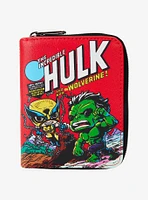 Marvel The Incredible Hulk and Wolverine Comic Zip Wallet