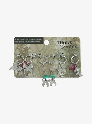 Thorn & Fable Butterfly Mushroom Mini Hoop Set