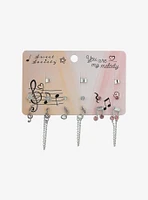 Sweet Society Musical Notes Cuff Earring Set