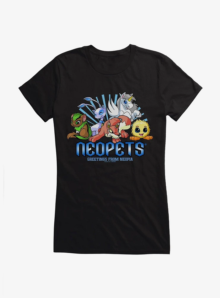 Neopets Greetings From Neopia Girls T-Shirt