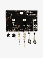 Social Collision Skull Guitar Cuff Earring Set