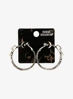 Social Collision Zipper Pull Hoop Earrings