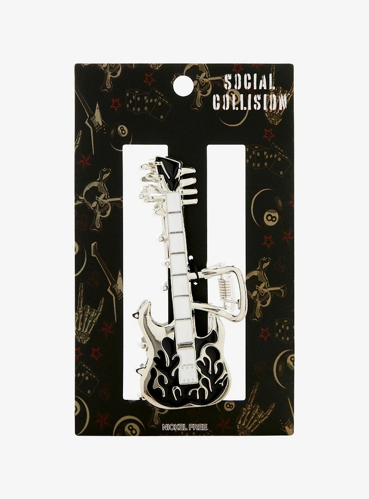 Social Collision Flame Guitar Claw Hair Clip