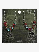 Cosmic Aura Swirl Sun & Star Best Friend Necklace Set