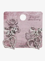 Sweet Society Pink Music Note Heart Earrings