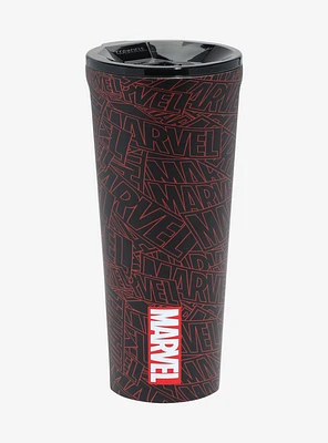 Corkcicle Marvel Logo Allover Print Travel Cup