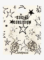 Social Collision Swirling Star Huggie Hoops