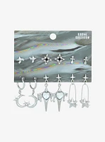 Social Collision Star Drip Moon Earring Set