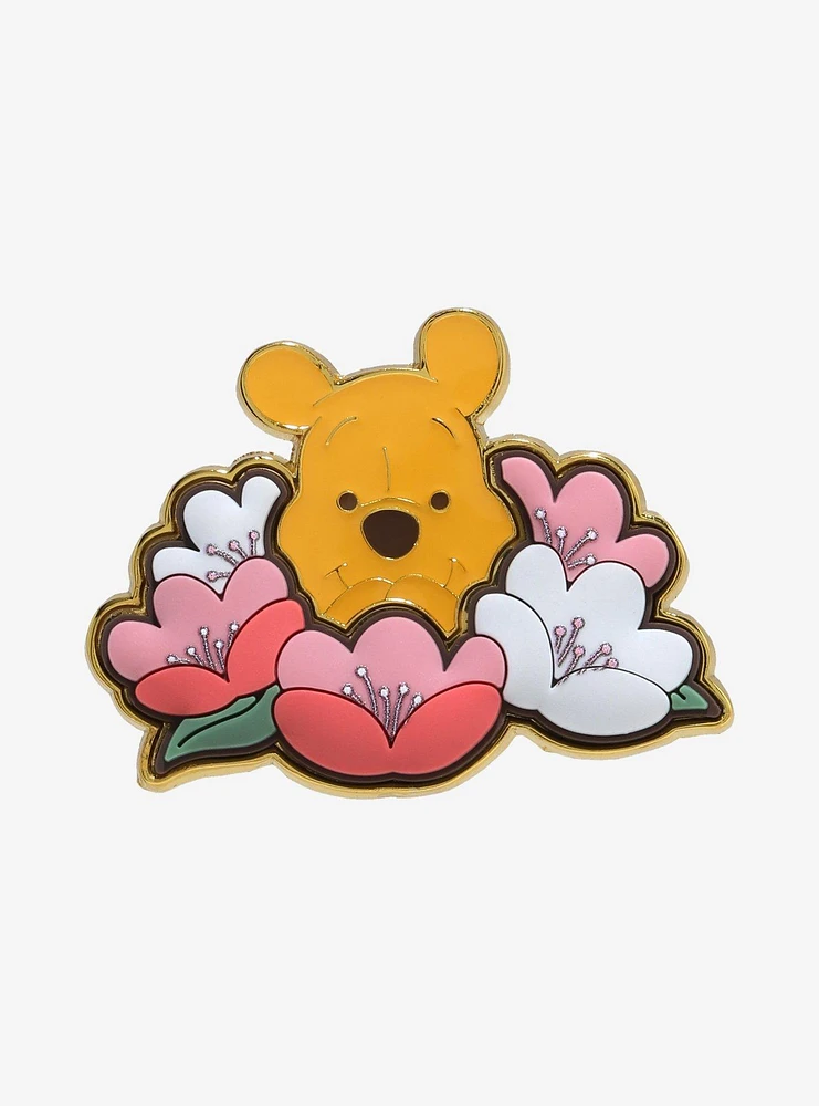 Loungefly Disney Winnie the Pooh Floral Pooh Bear Scented Enamel Pin — BoxLunch Exclusive