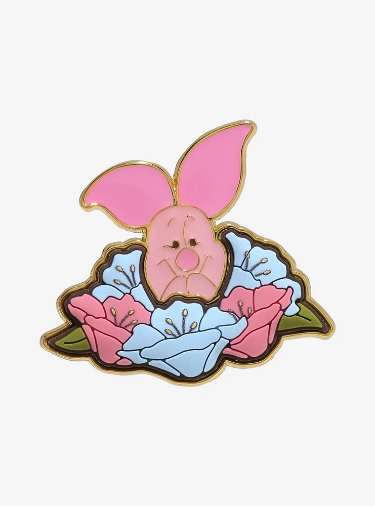 Loungefly Disney Winnie the Pooh Piglet Floral Scented Enamel Pin — BoxLunch Exclusive