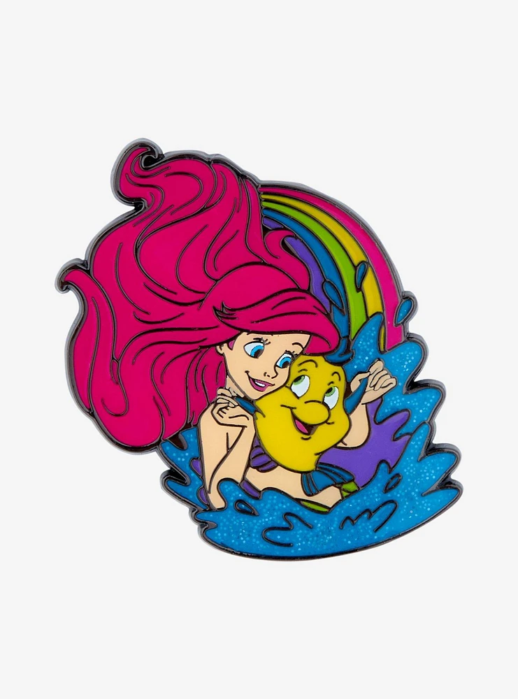 Loungefly Disney The Little Mermaid Ariel & Flounder Rainbow Enamel Pin - BoxLunch Exclusive