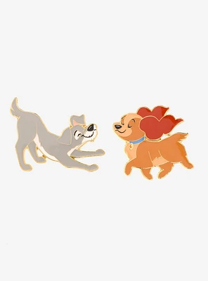 Loungefly Disney Lady and the Tramp Lady & Tramp Enamel Pin Set - BoxLunch Exclusive