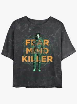 Dune Fear Is The Mind Killer Geometric Mineral Wash Womens Crop T-Shirt