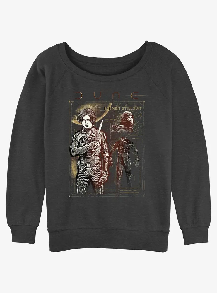 Dune Fremen Stillsuit Infographic Womens Slouchy Sweatshirt