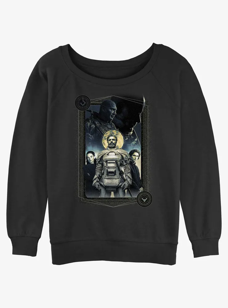 Dune Character Poster Womens Slouchy Sweatshirt