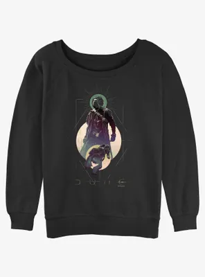 Dune Paul Atreides Moon Portrait Womens Slouchy Sweatshirt