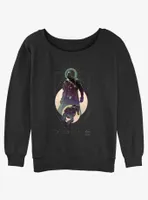 Dune Paul Atreides Moon Portrait Womens Slouchy Sweatshirt