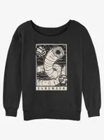 Dune Sandworm Illustration Womens Slouchy Sweatshirt