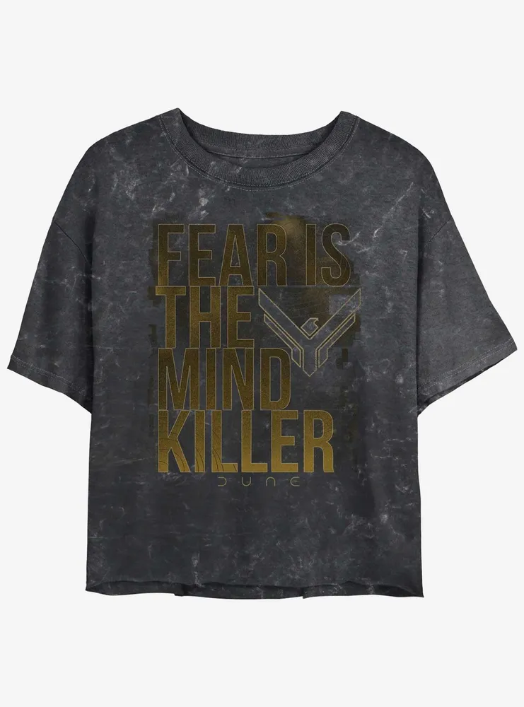 Dune Fear Is The Mind Killer Mineral Wash Womens Crop T-Shirt