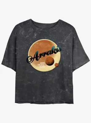 Dune Arrakis Badge Mineral Wash Womens Crop T-Shirt