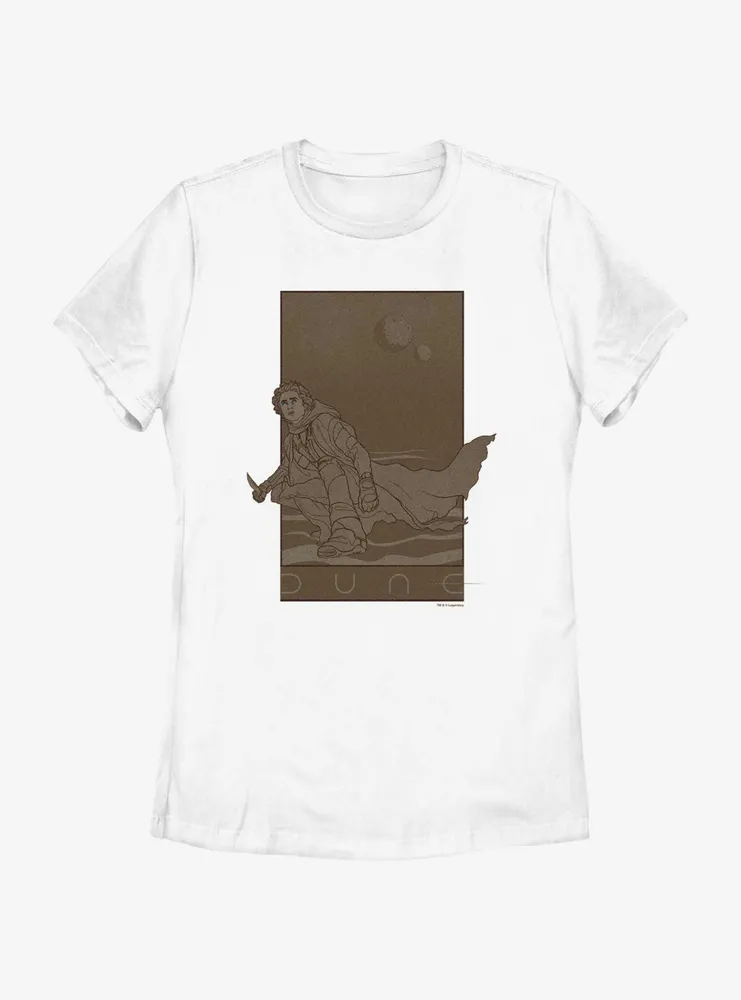 Dune Paul Atreides Retro Ilustration Womens T-Shirt