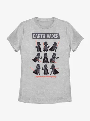 Star Wars Darth Vader Pose Collage Womens T-Shirt