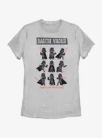 Star Wars Darth Vader Pose Collage Womens T-Shirt