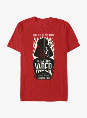 Star Wars Darth Vader Galactic Tour Flames Poster T-Shirt