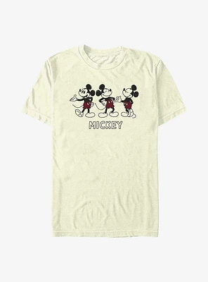 Disney Mickey Mouse Triple Poses T-Shirt