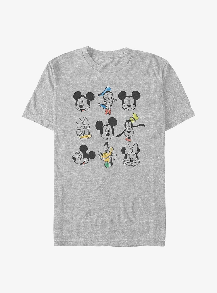 Disney Mickey Mouse & Friends Faces T-Shirt