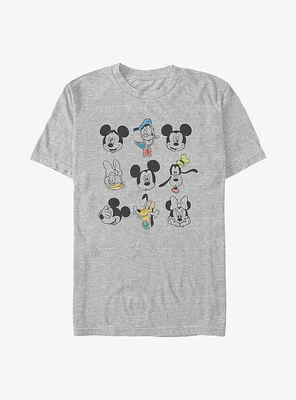 Disney Mickey Mouse Friends Faces T-Shirt