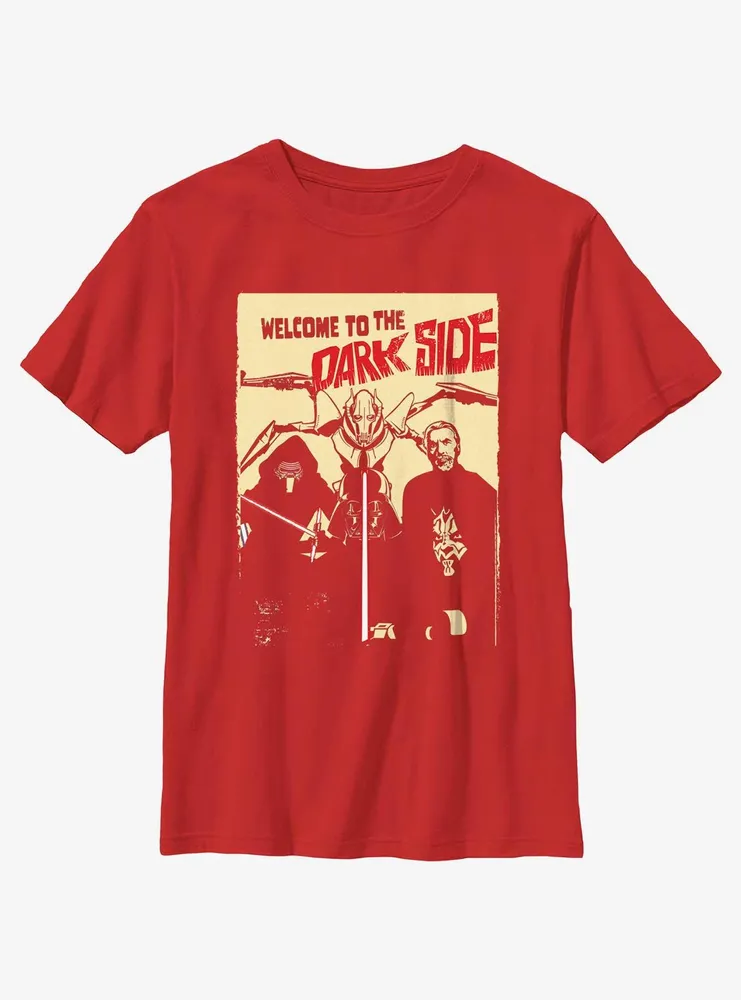 Star Wars Welcome To The Dark Side Retro Poster Youth T-Shirt