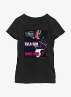 Star Wars Dark Side Character Panels Youth Girls T-Shirt