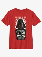 Star Wars Darth Vader Galactic Tour Flames Poster Youth T-Shirt