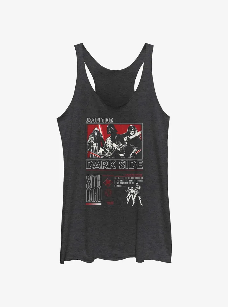 Star Wars The Dark Side Infograph Womens Tank Top