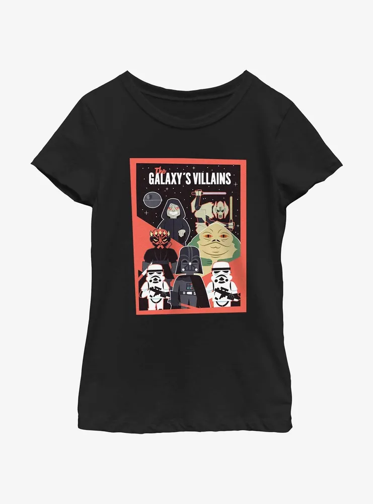 Star Wars The Galaxy's Villains Youth Girls T-Shirt