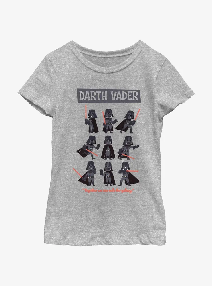 Star Wars Darth Vader Pose Collage Youth Girls T-Shirt