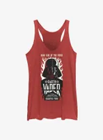 Star Wars Darth Vader Galactic Tour Flames Poster Womens Tank Top