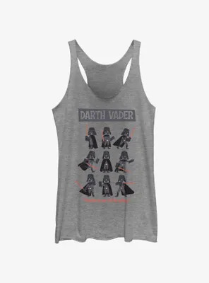 Star Wars Darth Vader Pose Collage Womens Tank Top