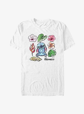 Disney Lilo & Stitch Watercolor Plants T-Shirt