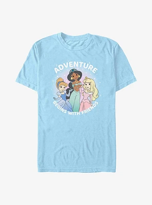 Disney Princesses Adventure Begins With Friends T-Shirt