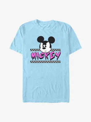 Disney Mickey Mouse Checkered Neon T-Shirt