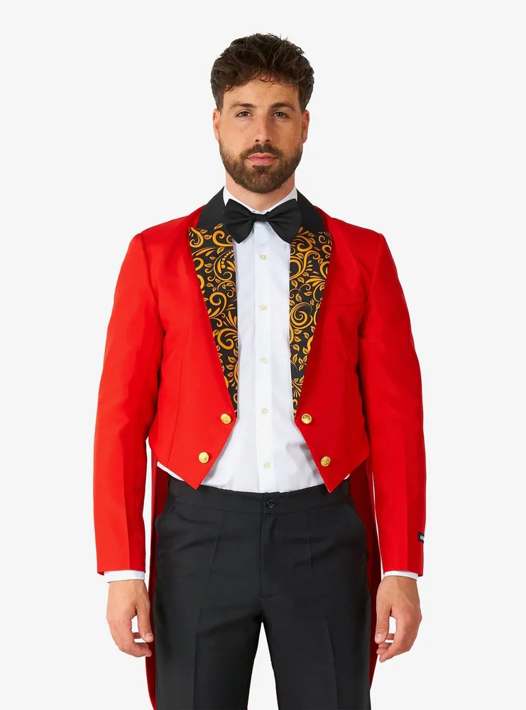 Circus Tailcoat Suit Red Tuxedo Costume