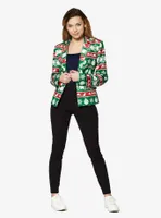 Christmas Green Nordic Jacket Women's Blazer