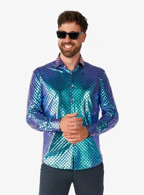 Fancy Fish Long Sleeve Button-Up Shirt