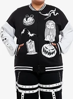 Her Universe The Nightmare Before Christmas Characters Girls Oversized Varsity Jacket Plus