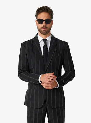 Oversized Pinstripe Black Suit