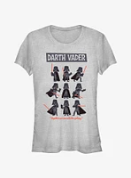 Star Wars Year of the Dark Side  Darth Vader Pose Collage Girls T-Shirt