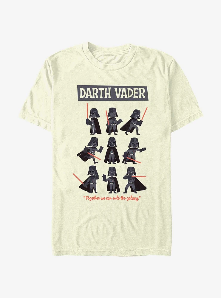 Star Wars Year of the Dark Side Darth Vader Pose Collage T-Shirt